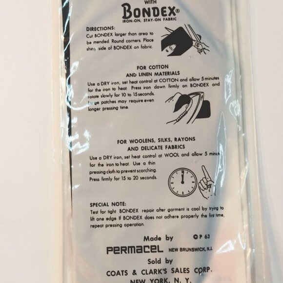 Bondex Iron On Patch Stay On Fabric 7x12 Black  Mending Decorating - Picture 14 of 14